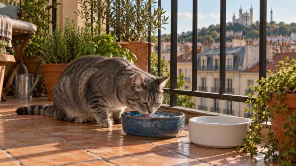Bénéfices de l'eau pour chat : entre céramique et plastique